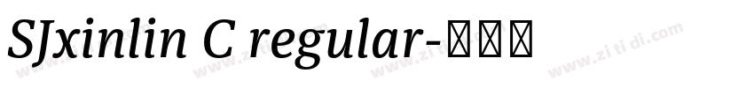 SJxinlin C regular字体转换